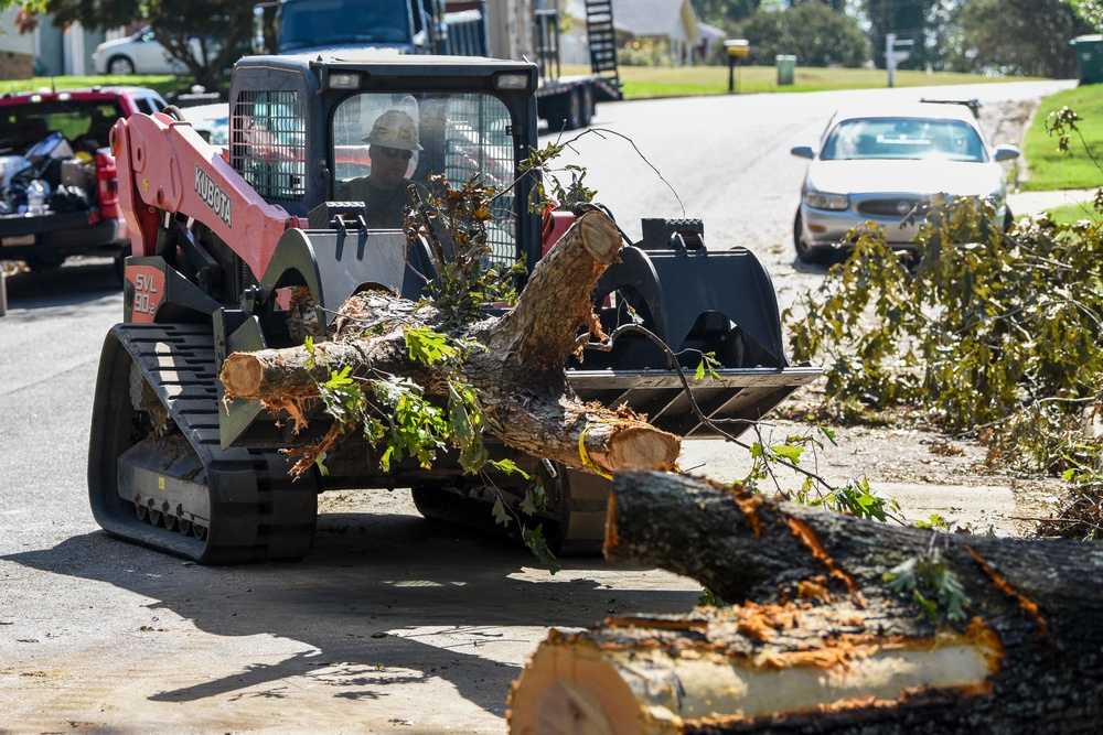 169th Civil Engineer Squadron clears trees after Helene