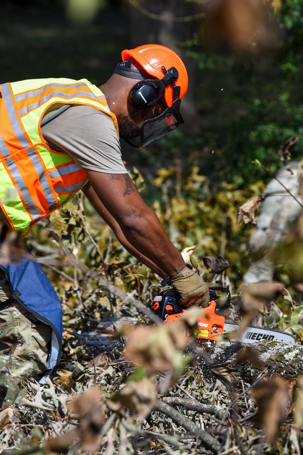 169th Civil Engineer Squadron clears trees after Helene