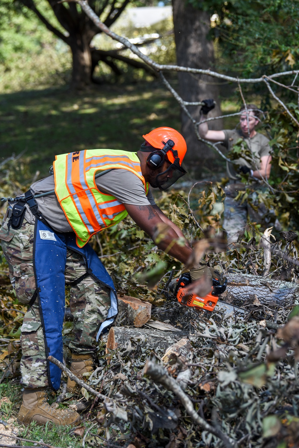 169th Civil Engineer Squadron clears trees after Helene