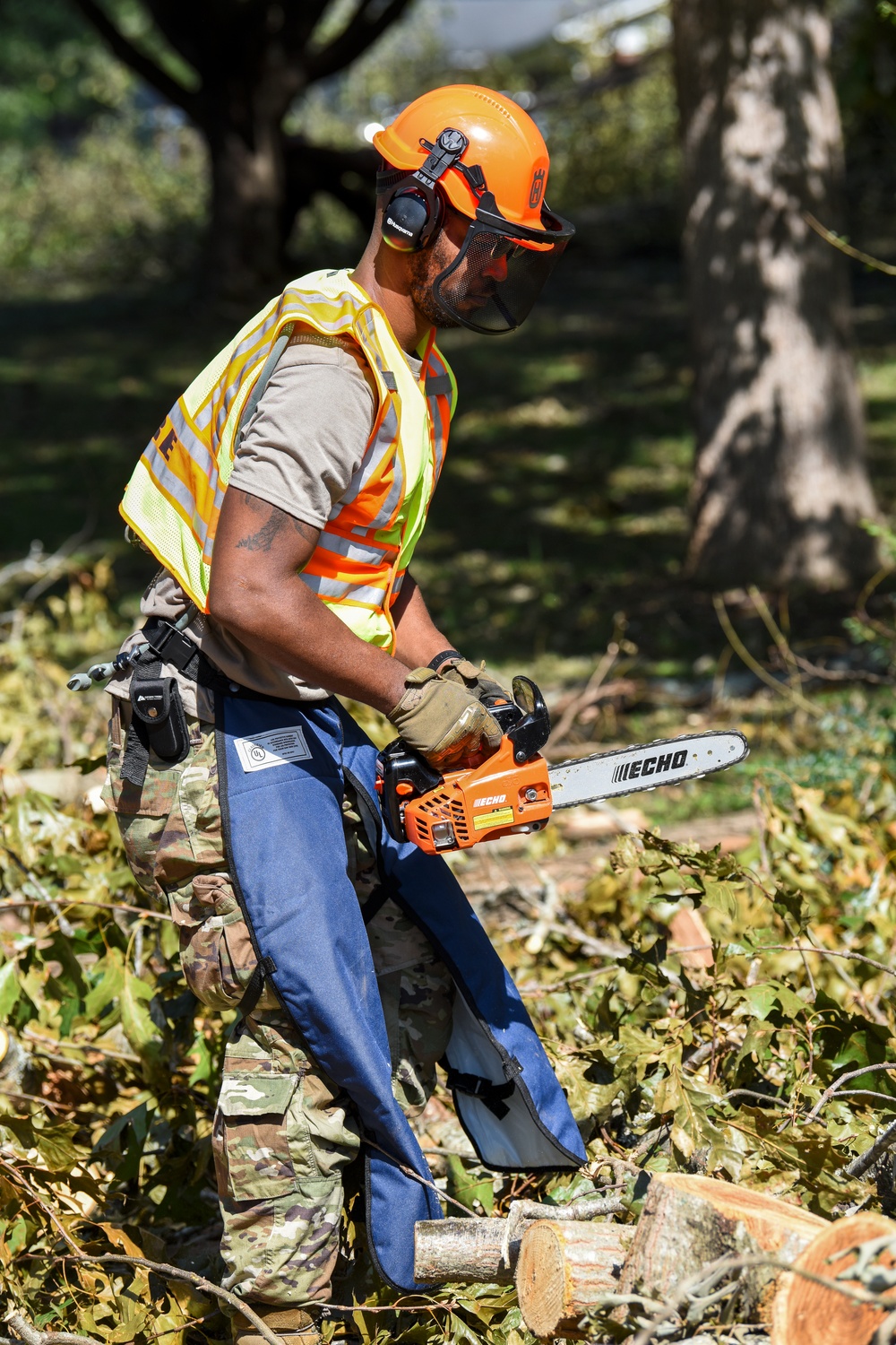 169th Civil Engineer Squadron clears trees after Helene