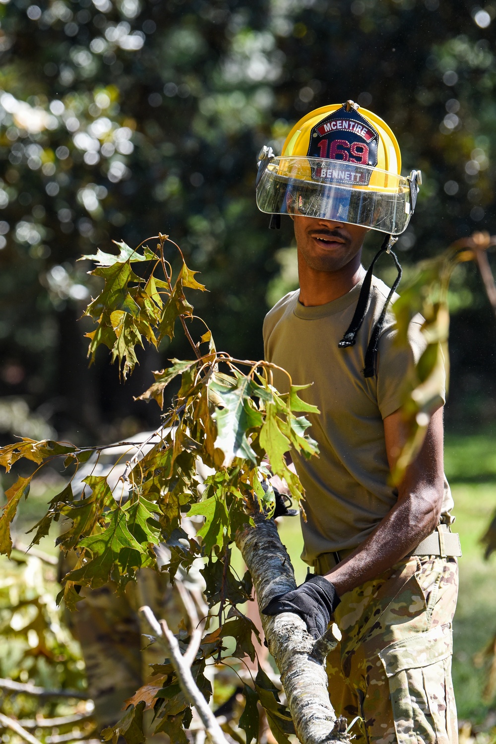 169th Civil Engineer Squadron clears trees after Helene