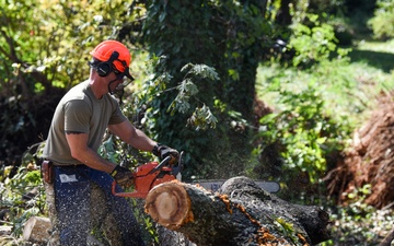 169th Civil Engineer Squadron clears trees after Helene