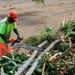 Out With The Old, In With The New: Construction workers prepare to demolish the Mackie Hall barracks