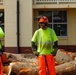 Out With The Old, In With The New: Construction workers prepare to demolish the Mackie Hall barracks