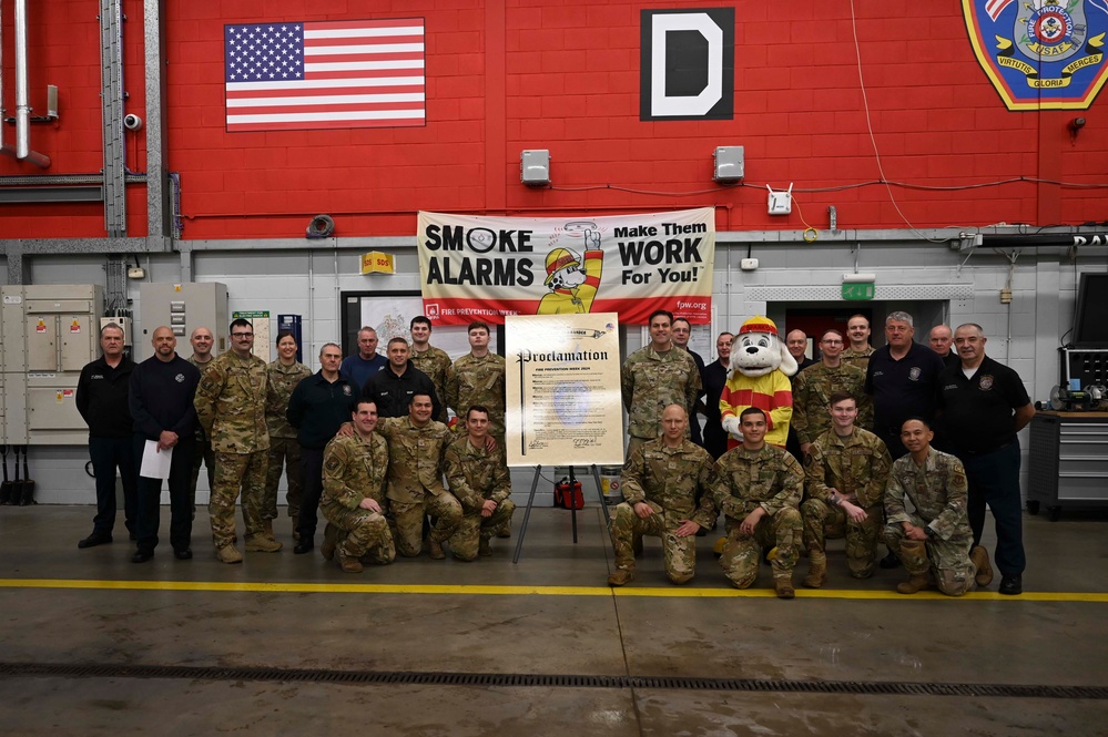 RAF Mildenhall Fire Department hosts Fire Prevention Week Proclamation signing