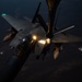 KC-135 Stratotanker refuels F-15E Strike Eagles