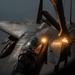 KC-135 Stratotanker refuels F-15E Strike Eagles