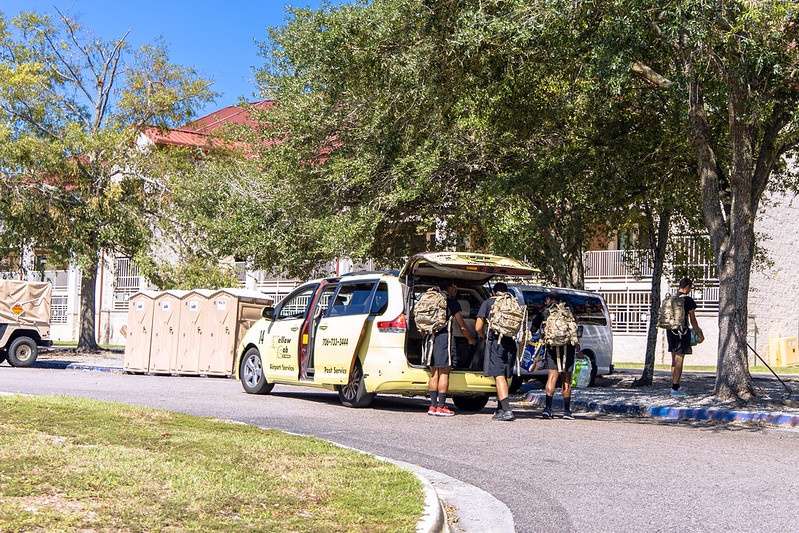 Unloading at the Barracks