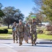 Soldiers Walk to the Barracks after Shopping