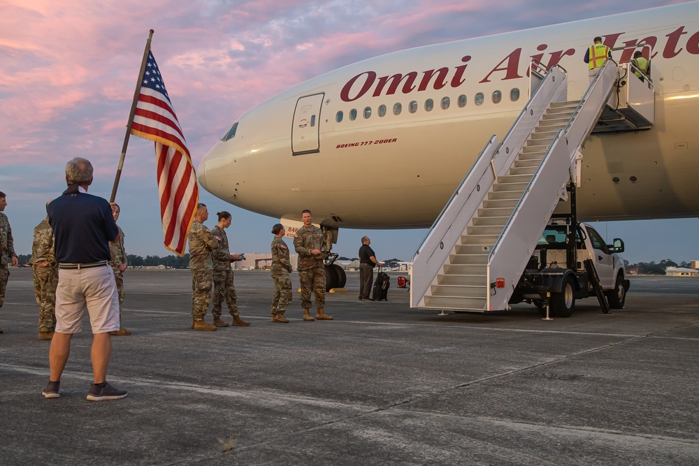 Soldiers with the 293rd Military Police Company, 385th Military Police Battalion reunite with loved ones after nine months in Europe