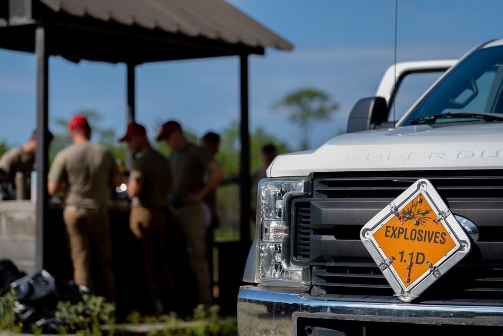 RED HORSE Practices the Art of Explosives and Safety