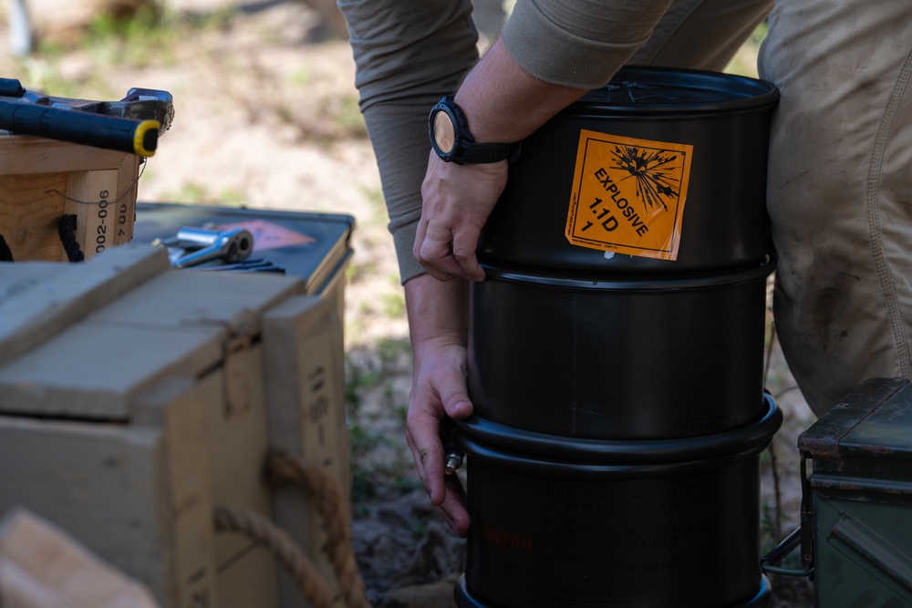 RED HORSE Practices the Art of Explosives and Safety