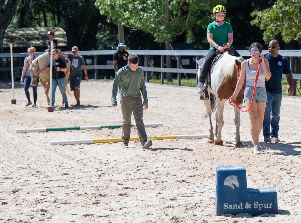 Families harness resilience at therapeutic horse event