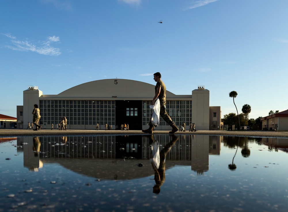 Service members clean MacDill’s flight line, prepare for inbound aircraft