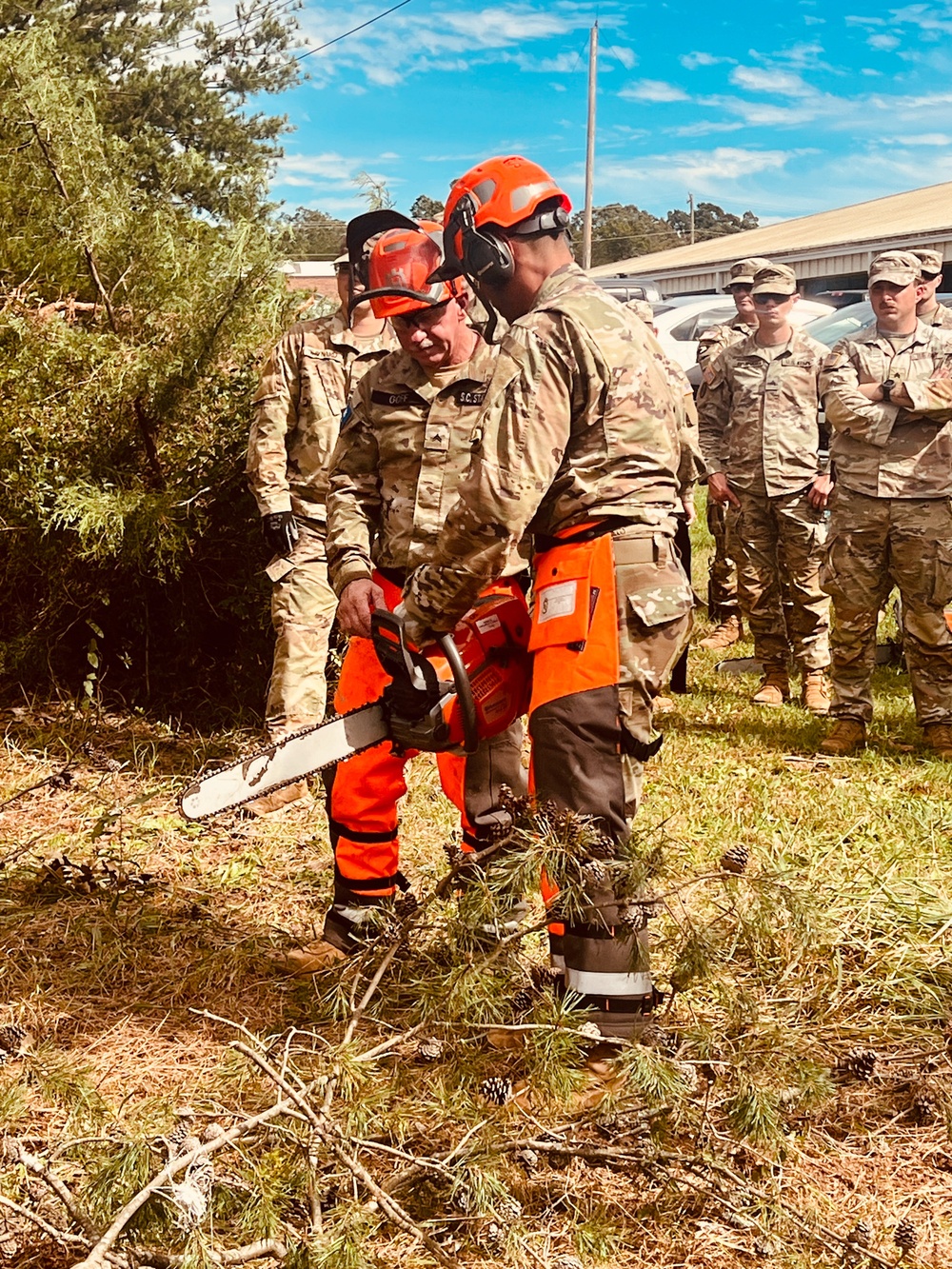 4-118th Infantry Regiment assists tree removal post Hurricane Helene