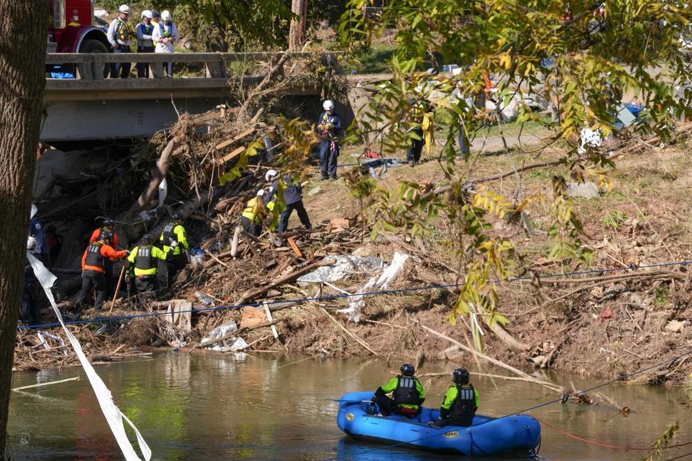 Hurricane Helene Recovery Operation in Haywood County, NC