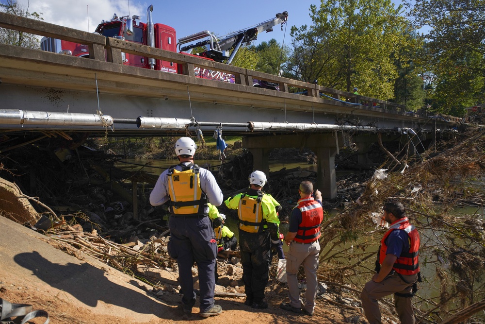 Hurricane Helene Recovery Operation in Haywood County, NC