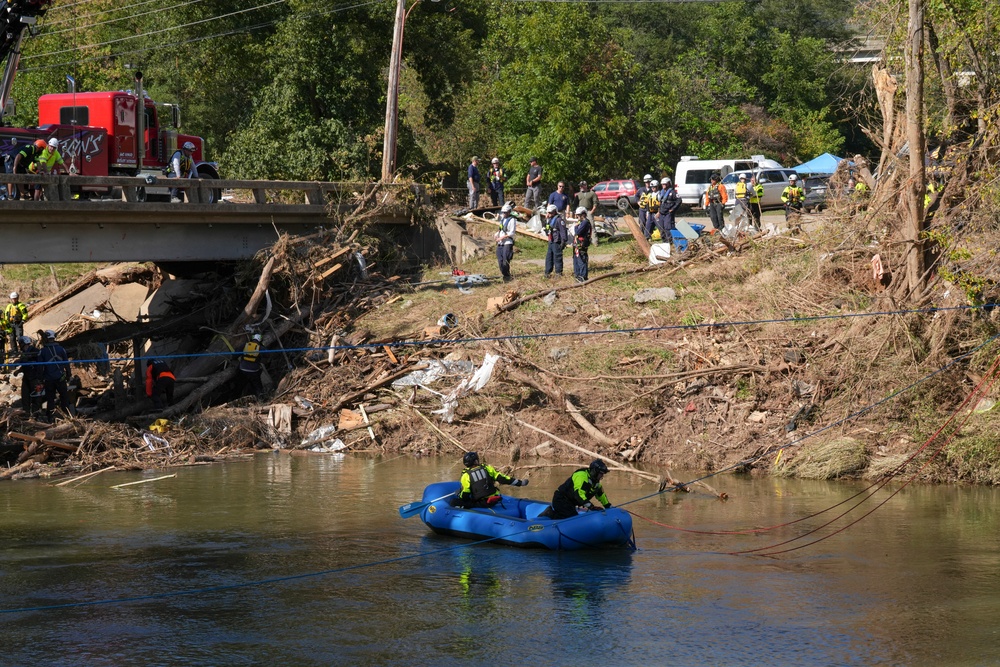 Hurricane Helene Recovery Operation in Haywood County, NC