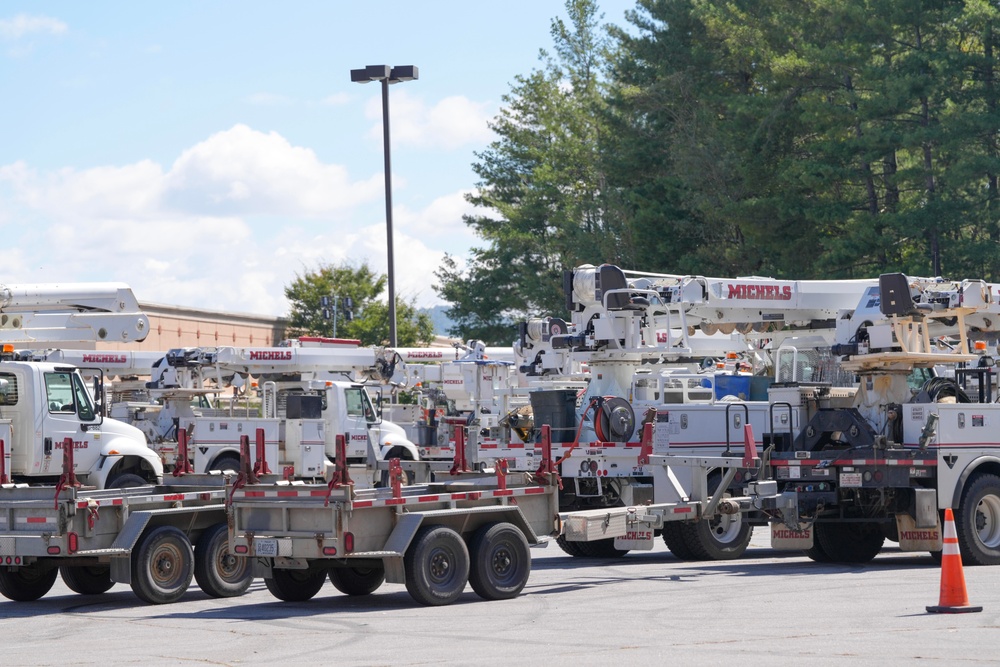 Hurricane Helene Utility Recovery Operation in Haywood County, NC