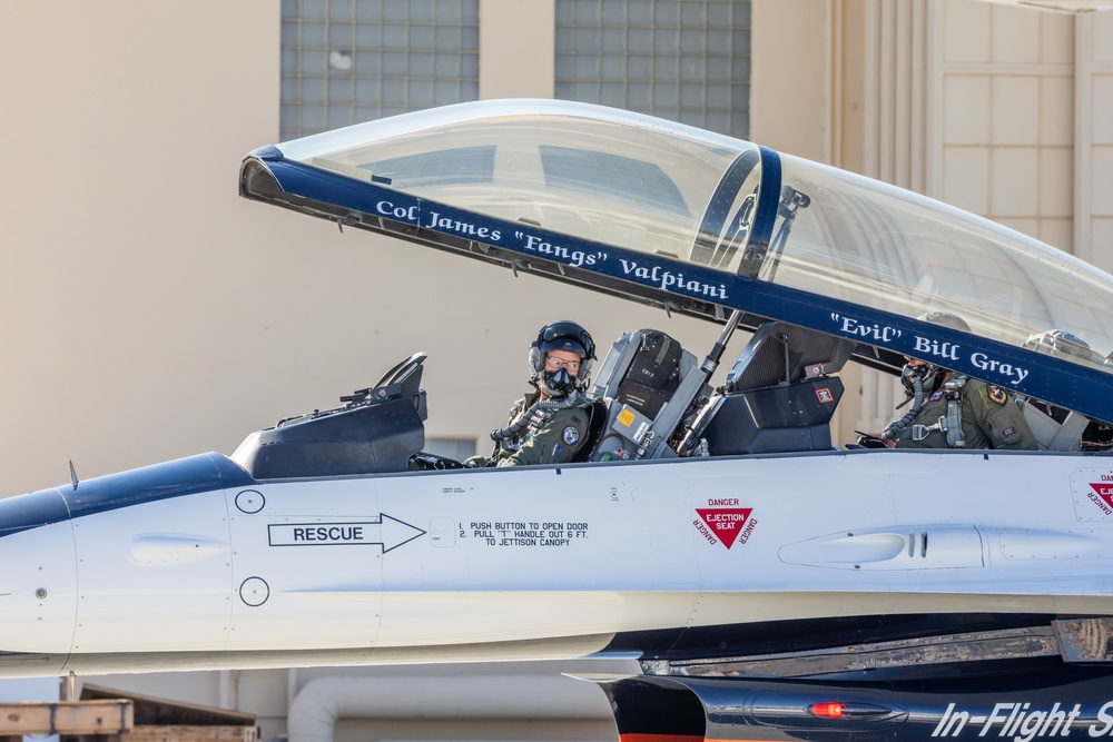 The Commander of the 412th Test Wing flies in the X-62A VISTA