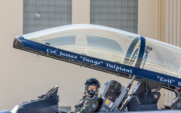 The Commander of the 412th Test Wing flies in the X-62A VISTA