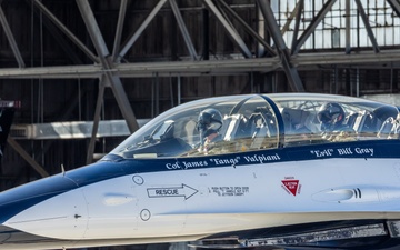 The Commander of the 412th Test Wing flies in the X-62A VISTA