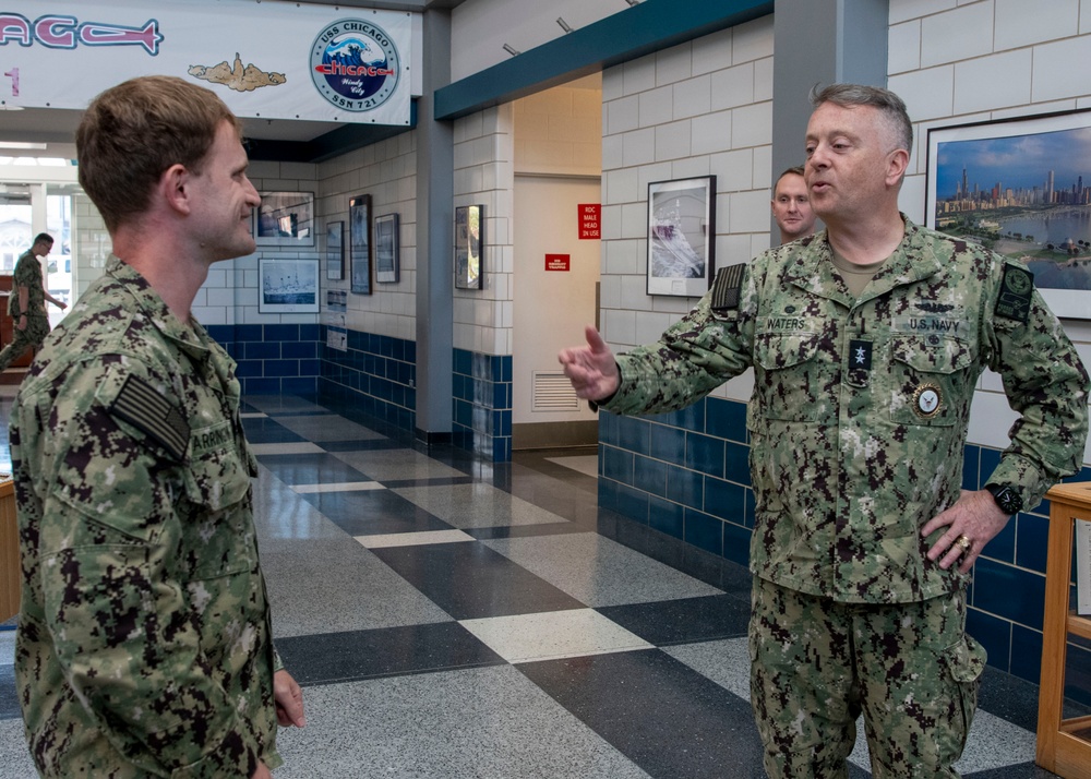 Rear Adm. Waters visits recruits at RTC