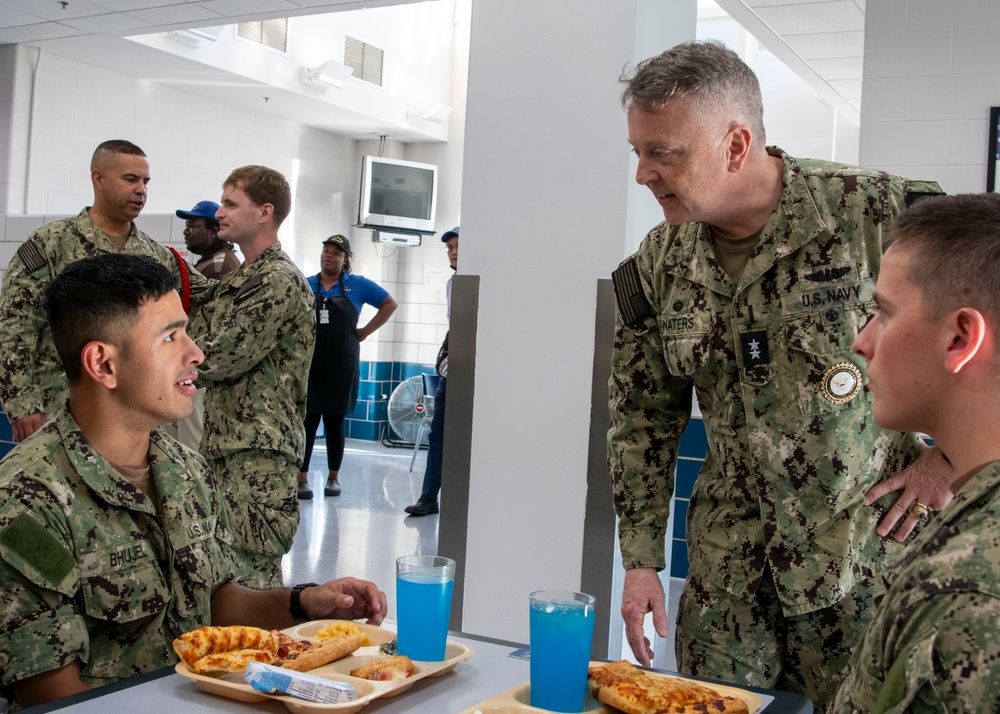 Rear Adm. Waters visits recruits at RTC