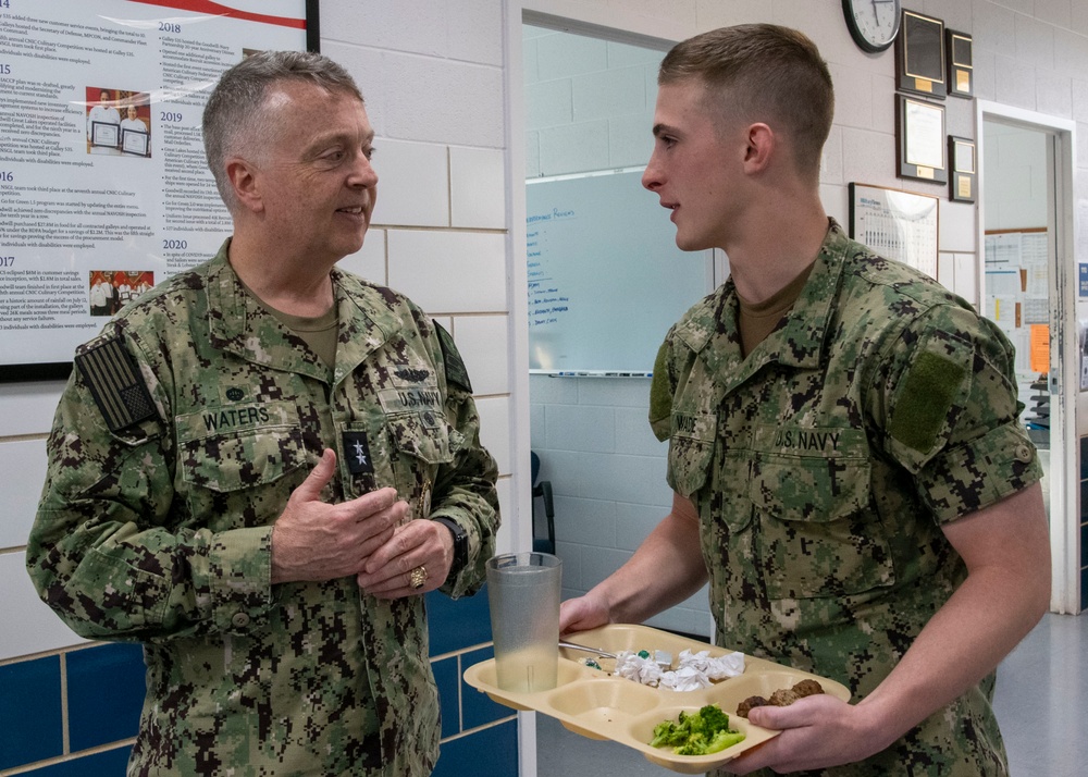 Rear Adm. Waters visits recruits at RTC