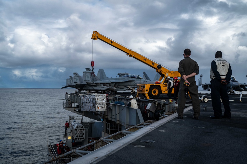 Moving Ammunition Aboard Theodore Roosevelt