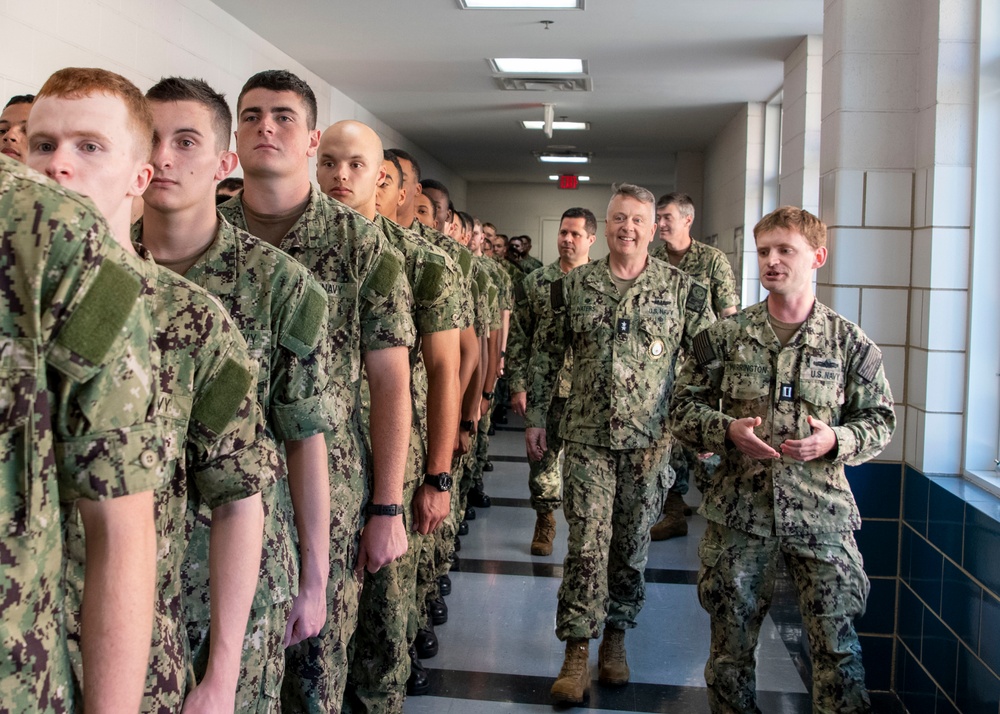 Rear Adm. Waters visits recruits at RTC