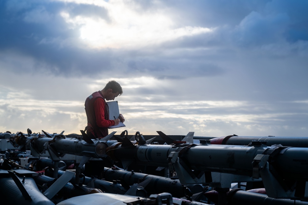 Moving Ammunition Aboard Theodore Roosevelt