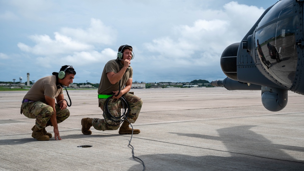 721st CRS train MRA concepts on Kadena HH-60Ws