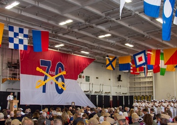 USS Ronald Reagan (CVN 76) hosts a change of command ceremony