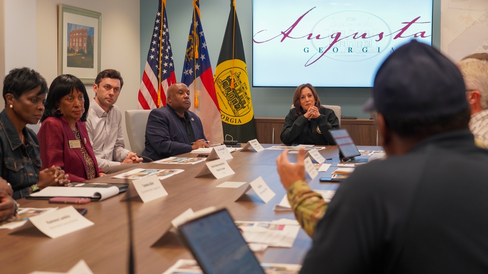 Vice President Harris Joins Sen. Jon Ossoff, Augusta, GA Leadership and FEMA for Briefing on Hurricane Helene Recovery Effort in Richmond County, GA