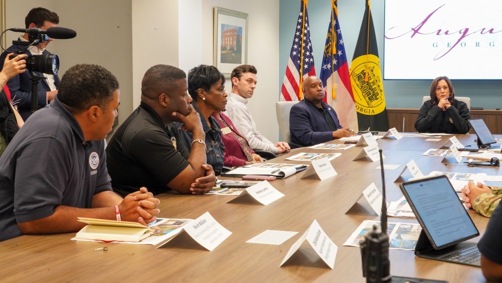 Vice President Harris Joins Sen. Jon Ossoff, Augusta, GA Leadership and FEMA for Briefing on Hurricane Helene Recovery Effort in Richmond County, GA