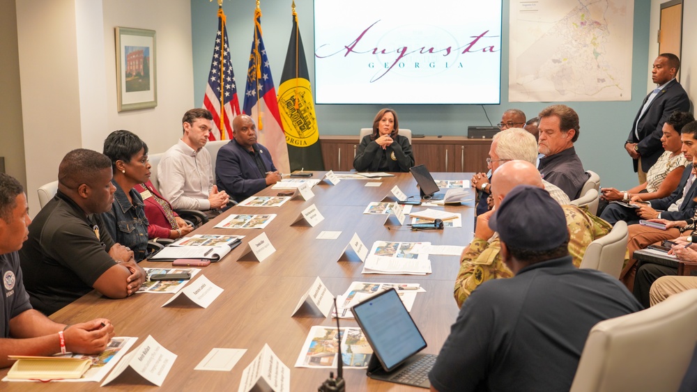 Vice President Harris Joins Sen. Jon Ossoff, Augusta, GA Leadership and FEMA for Briefing on Hurricane Helene Recovery Effort in Richmond County, GA