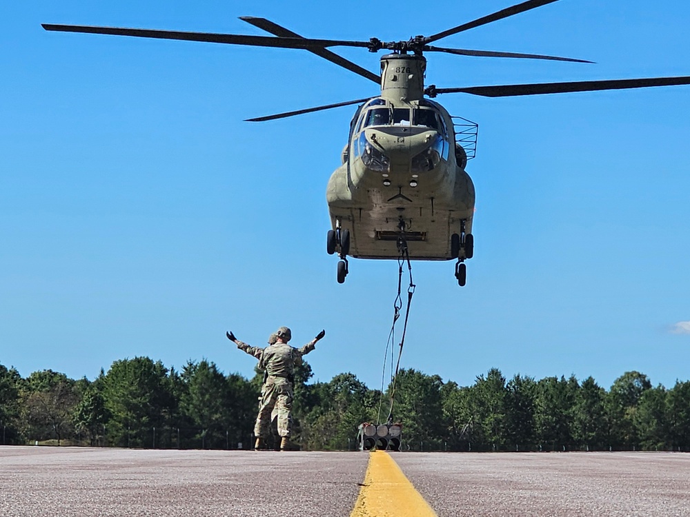 89B sling-load training operations at Fort McCoy