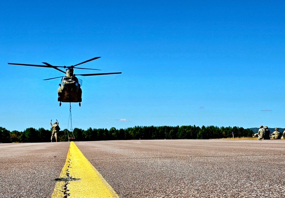 89B sling-load training operations at Fort McCoy