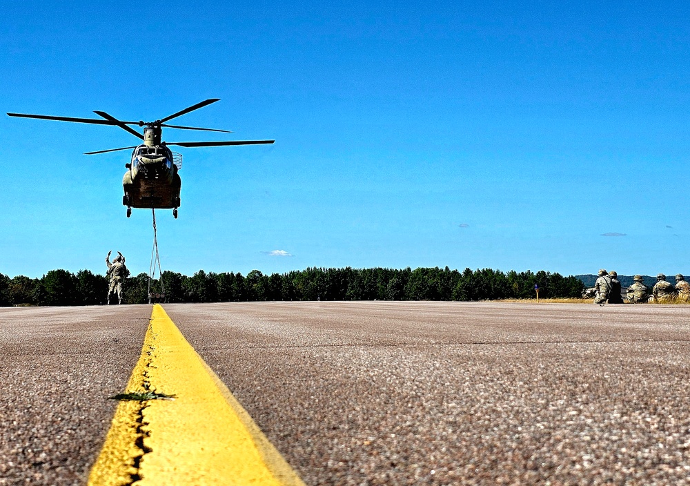 89B sling-load training operations at Fort McCoy