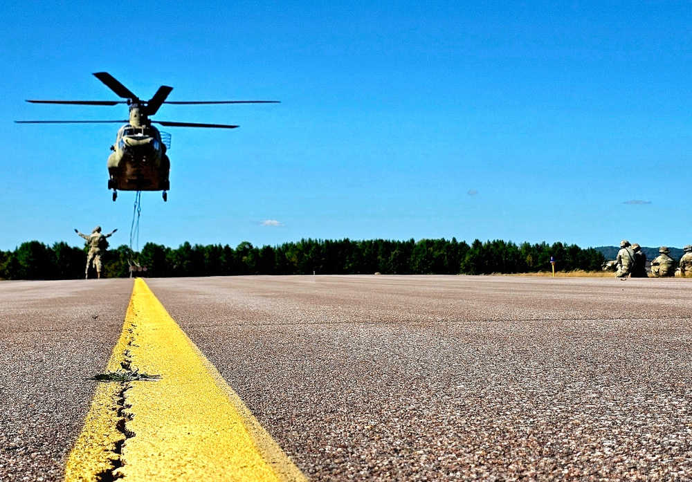 89B sling-load training operations at Fort McCoy