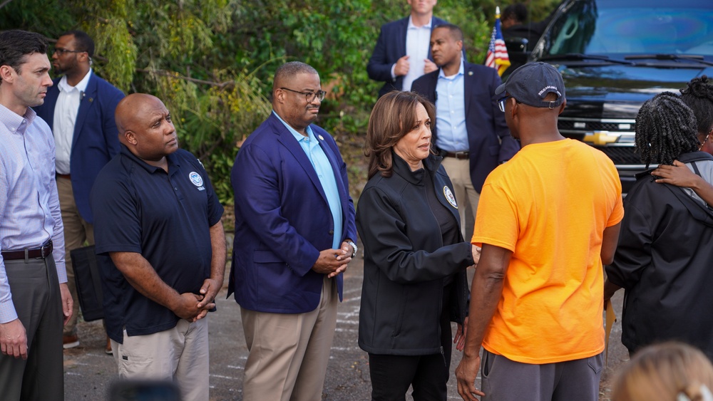 Vice President Harris and Government Officials Visit Meadowbrook Community Impacted by Hurricane Helene in Augusta, GA