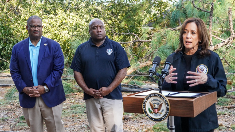 Vice President Harris and Government Officials Visit Meadowbrook Community Impacted by Hurricane Helene in Augusta, GA