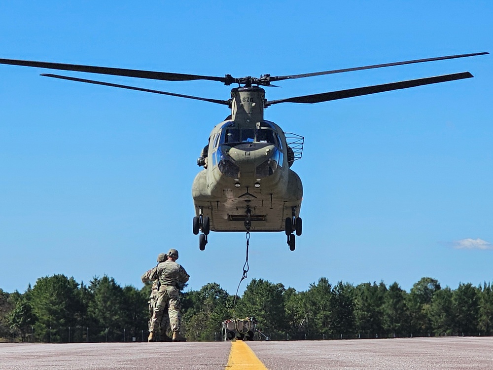 89B sling-load training operations at Fort McCoy