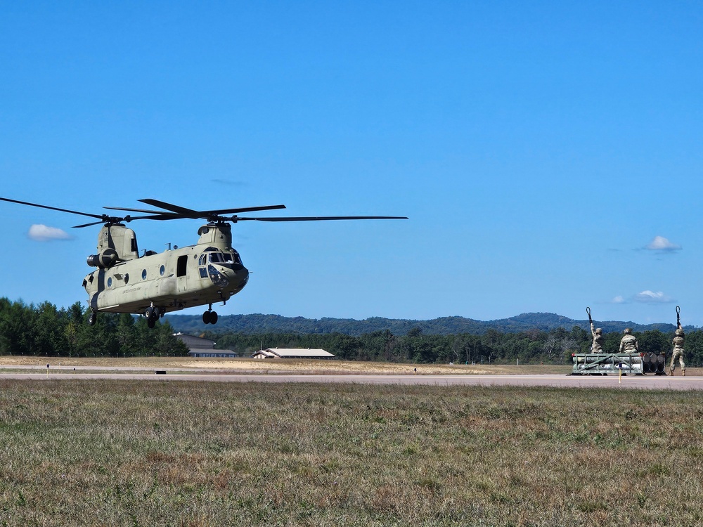 89B sling-load training operations at Fort McCoy