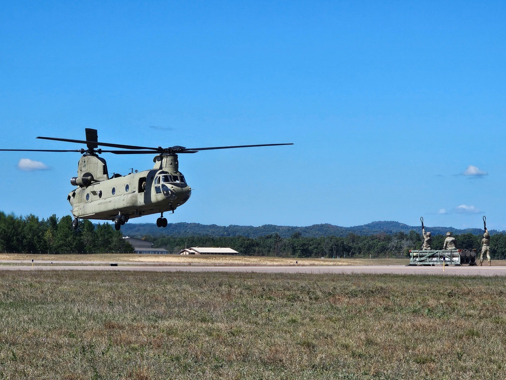 89B sling-load training operations at Fort McCoy