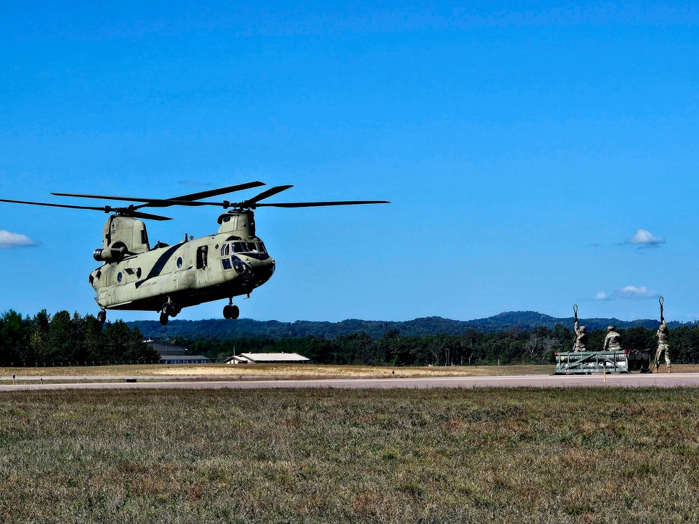 89B sling-load training operations at Fort McCoy