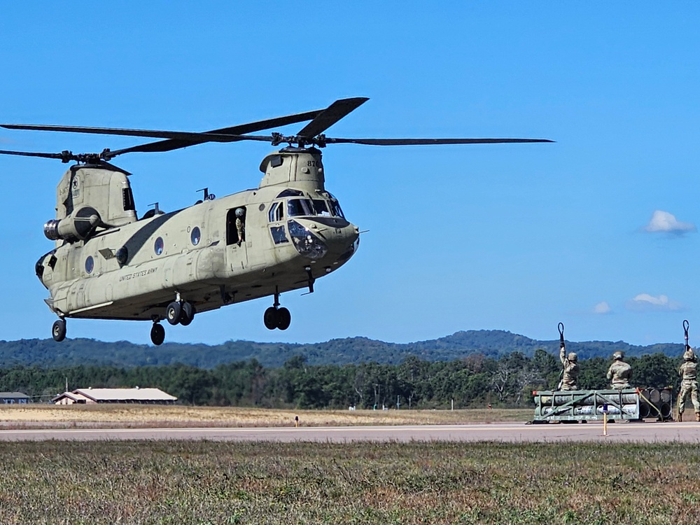 89B sling-load training operations at Fort McCoy