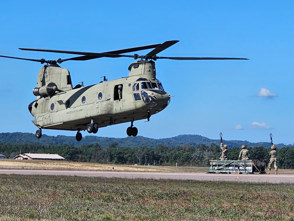 89B sling-load training operations at Fort McCoy