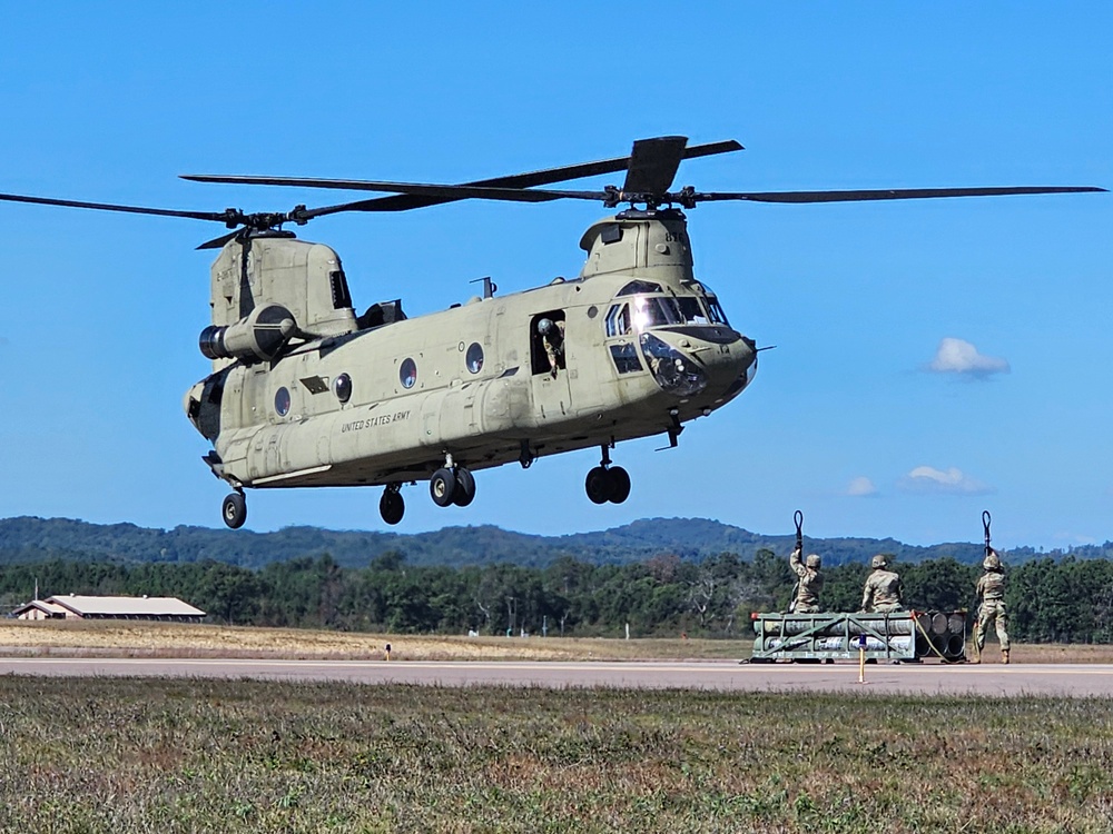 89B sling-load training operations at Fort McCoy